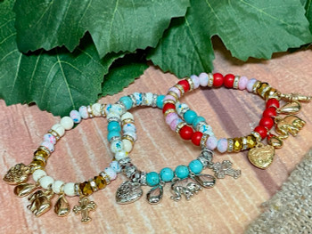 Assorted Beaded Charm Bracelets