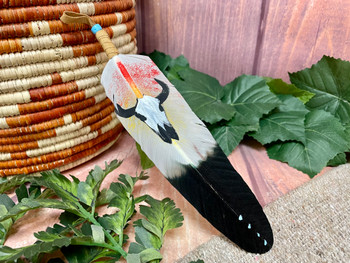 Hand Painted Smudging Feather -Navajo