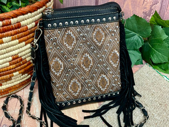 Native Inspired Fringed Crossbody