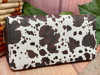 Faux Leather Cowhide Wallet