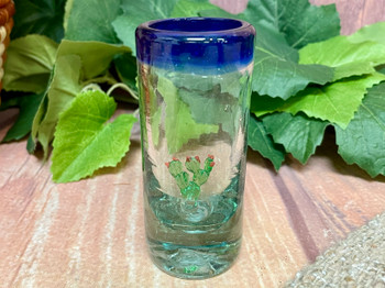 Hand Blown Shot Glass -Prickly Pear