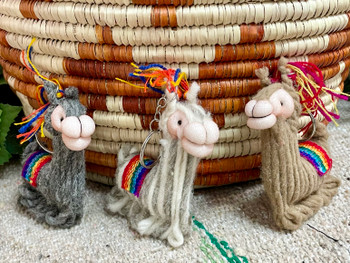 Handcrafted Peruvian Llama Keychains