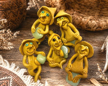 Clay Pendant Gemstone Troll