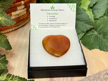 Natural Carnelian Heart Stone