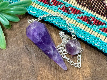 Hanging Crystal Pendulum -Rose Quartz