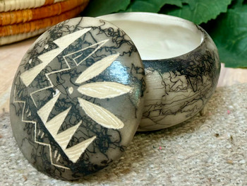 Native American Horsehair Pottery Box