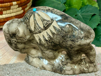 Navajo Horsehair Pottery Buffalo