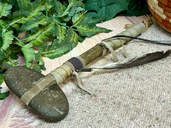 Handcrafted Old Style Navajo Stone Tomahawk 22