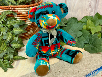 Southwestern Plush Teddybear Stuffed Animal -Black (94bc130