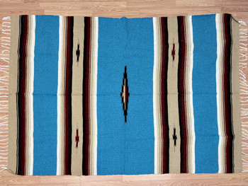 Southwest Diamond Ridge Blanket -Turquoise