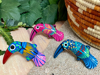 Assorted Mexican Pottery Hanging Toucan (116bc6) - Mission Del Rey
