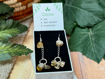 Citrine Crystal Earrings