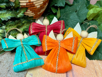 Asst. Corn Husk Angel Ornament