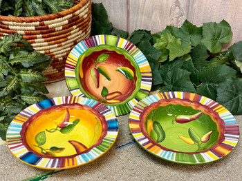Assorted Chili Motif Bowls
