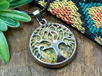 Unakite Tree of Life Pendant