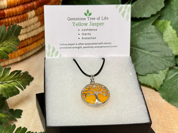 Yellow Jasper Tree of Life Pendant