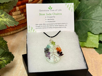 New Jade Chakra Tree of Life Pendant