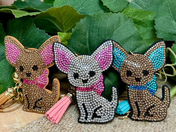 Bling Chihuahua Keychain