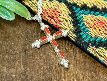 Native American Silver Cross Pendant