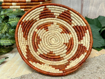 Native Style Hand Coiled Saucer Basket
