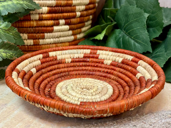 Native Style Hand Coiled Saucer Basket