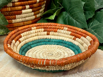Native Style Hand Coiled Saucer Basket