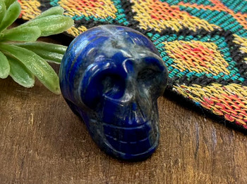 Carved Lapis Lazuli Skull