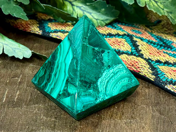 Malachite Stone Pyramid