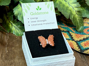 Butterfly Gemstone Ring -Goldstone
