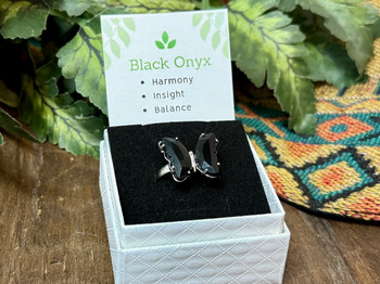Butterfly Gemstone Ring -Black Onyx