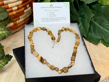 Gemstone Nugget Necklace -Picture Jasper