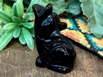 Obsidian Crystal Wolf