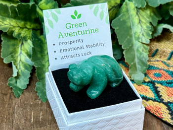 Green Aventurine Crystal Bear