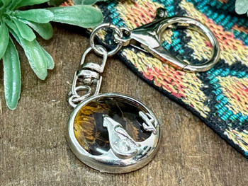 Southwest Gemstone Keychain -Tigers Eye