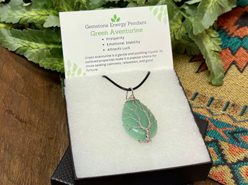 Tree of Life Pendant -Green Aventurine