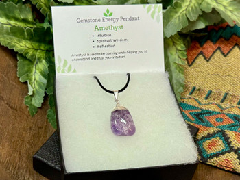 Amethyst Crystal Pendant Necklace
