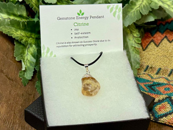 Citrine Crystal Pendant Necklace