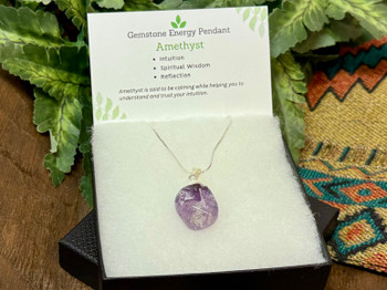925 Silver Necklace -Amethyst