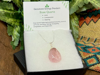 925 Silver Necklace -Rose Quartz