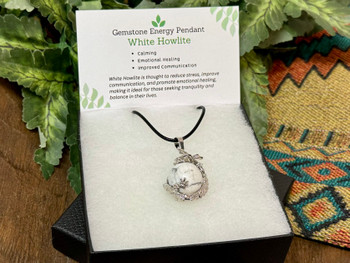 Crystal Dragon Pendant -White Howlite