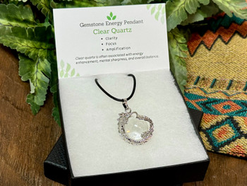 Crystal Dragon Pendant -Clear Quartz