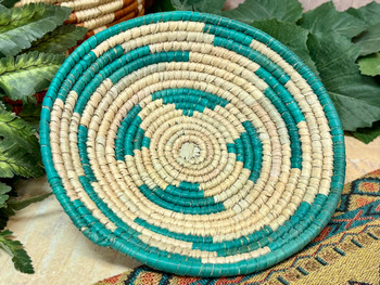Native Style Hand Coiled Saucer Basket