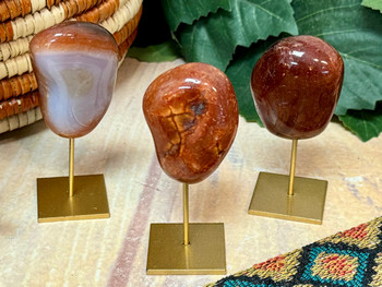 Red Agate on Stand