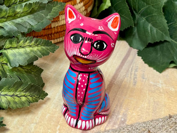 Hand Painted Pottery Cat
