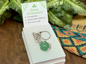 Dragon Gemstone Key Fob -Green Aventurine