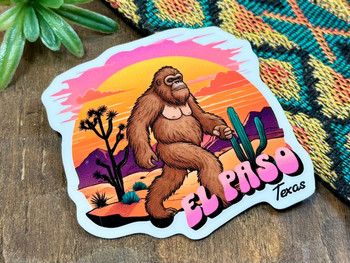 El Paso Texas Big Foot Sticker