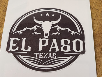 El Paso Texas Buffalo Horn Sticker