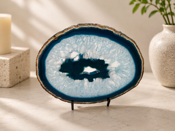 Natural Stone Agate Slice & Stand