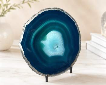 Natural Stone Agate Slice & Stand