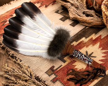 Creek Indian Beaded Prayer Fan